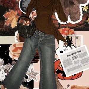 VINTAGE Y2K RACHEL RACHEL Women's Brown Asymmetric Shirt